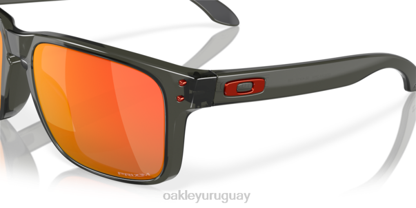 Oakley holbrook (ajuste de puente bajo) XT4H789 gafas Lentes prizm ruby, montura gris humo