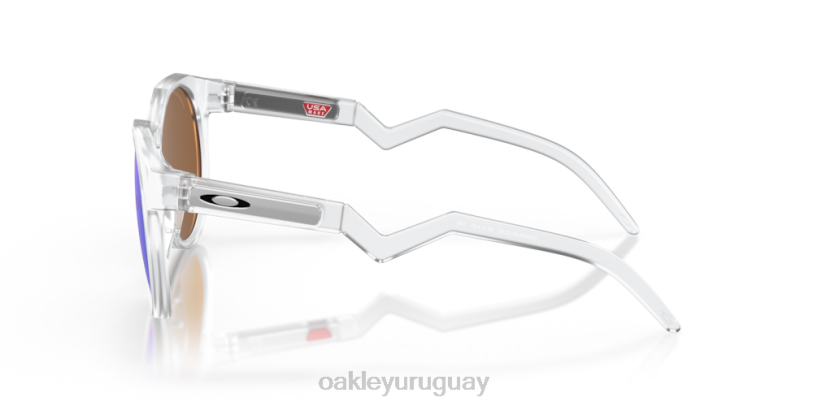 Oakley hstn (ajuste de puente bajo) XT4H1008 gafas lentes prizm violeta, montura transparente mate