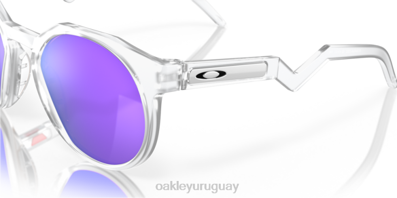 Oakley hstn (ajuste de puente bajo) XT4H1008 gafas lentes prizm violeta, montura transparente mate
