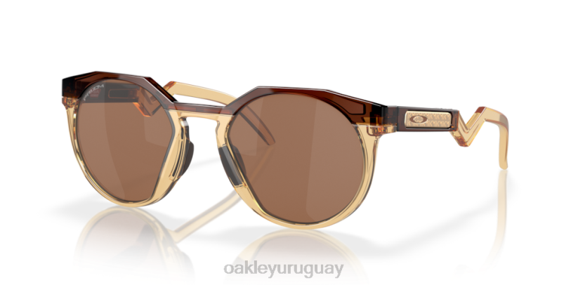 Oakley kylian mbappe serie firma hstn (ajuste de puente bajo) XT4H785 gafas Lentes Prizm de tungsteno, montura ámbar oscuro/curry claro.