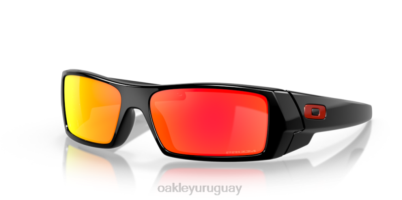 Oakley lata de gas XT4H318 gafas Lentes Prizm Ruby, montura negra pulida.