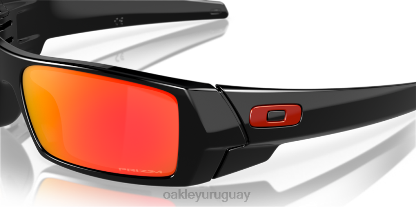 Oakley lata de gas XT4H318 gafas Lentes Prizm Ruby, montura negra pulida.