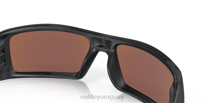 Oakley lata de gas XT4H322 gafas Lentes polarizadas Prizm Deep Water, montura de camuflaje negro mate.