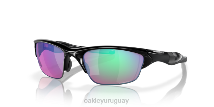 Oakley media chaqueta 2.0 (ajuste de puente bajo) XT4H681 gafas Lentes Prizm Golf, montura negra pulida.