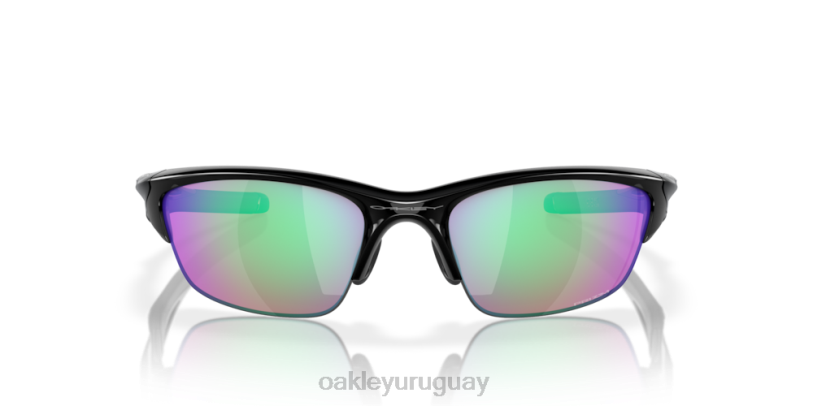 Oakley media chaqueta 2.0 (ajuste de puente bajo) XT4H681 gafas Lentes Prizm Golf, montura negra pulida.