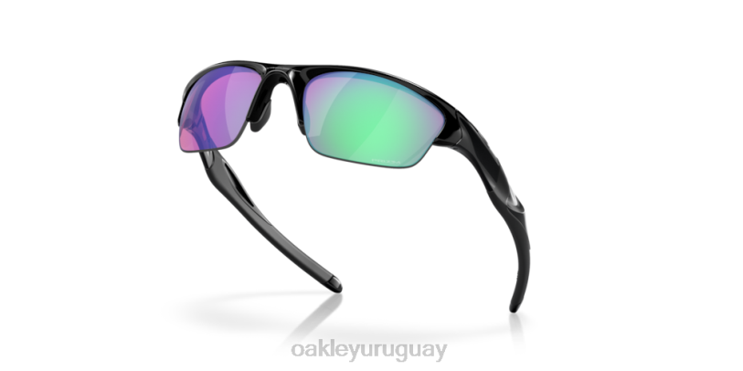Oakley media chaqueta 2.0 (ajuste de puente bajo) XT4H681 gafas Lentes Prizm Golf, montura negra pulida.