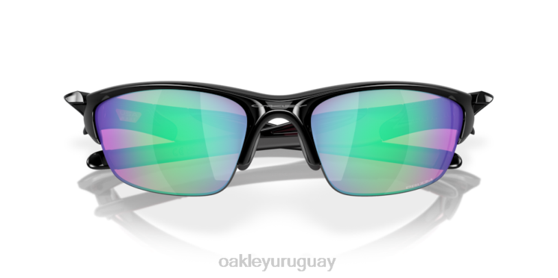 Oakley media chaqueta 2.0 (ajuste de puente bajo) XT4H681 gafas Lentes Prizm Golf, montura negra pulida.