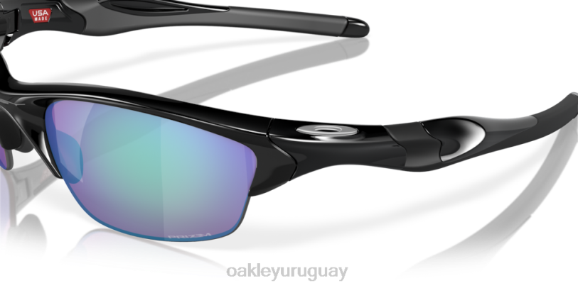 Oakley media chaqueta 2.0 (ajuste de puente bajo) XT4H681 gafas Lentes Prizm Golf, montura negra pulida.