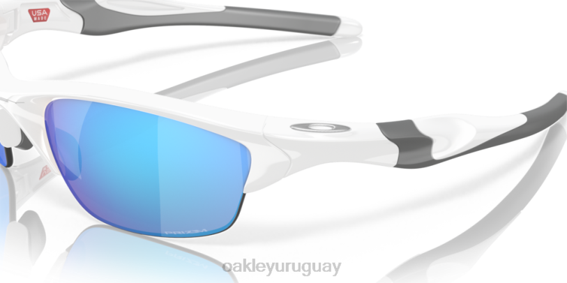 Oakley media chaqueta 2.0 (ajuste de puente bajo) XT4H684 gafas lentes prizm zafiro, montura blanca