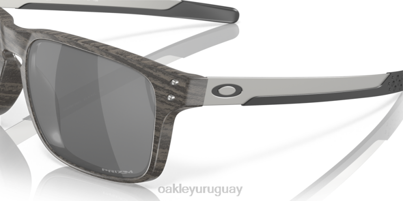 Oakley mezcla de holbrook XT4H161 gafas Lentes prizm negras, montura de madera veteada.