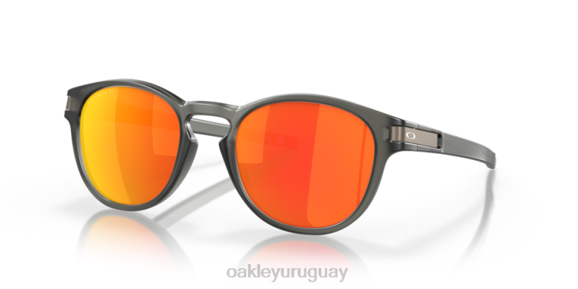 Oakley pestillo (ajuste de puente bajo) XT4H912 gafas Lentes polarizadas prizm ruby, montura gris humo mate