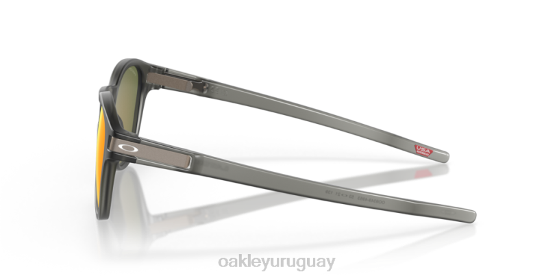 Oakley pestillo (ajuste de puente bajo) XT4H912 gafas Lentes polarizadas prizm ruby, montura gris humo mate
