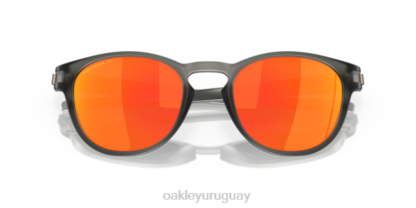 Oakley pestillo (ajuste de puente bajo) XT4H912 gafas Lentes polarizadas prizm ruby, montura gris humo mate