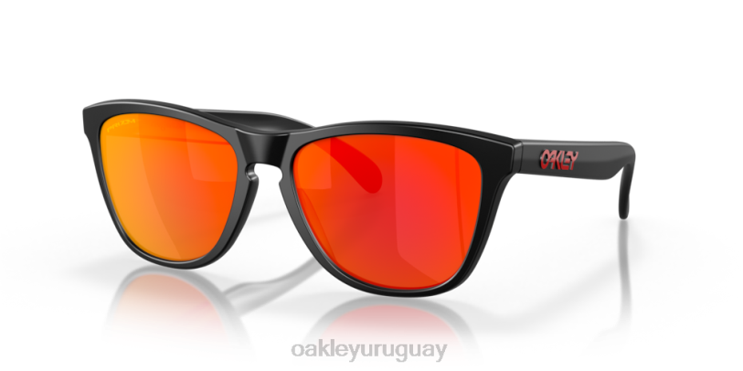 Oakley pieles de rana (ajuste de puente bajo) XT4H810 gafas Lentes prizm ruby, montura negra mate.
