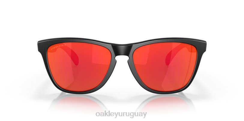 Oakley pieles de rana (ajuste de puente bajo) XT4H810 gafas Lentes prizm ruby, montura negra mate.