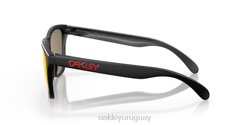 Oakley pieles de rana (ajuste de puente bajo) XT4H810 gafas Lentes prizm ruby, montura negra mate.