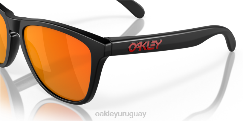 Oakley pieles de rana (ajuste de puente bajo) XT4H810 gafas Lentes prizm ruby, montura negra mate.