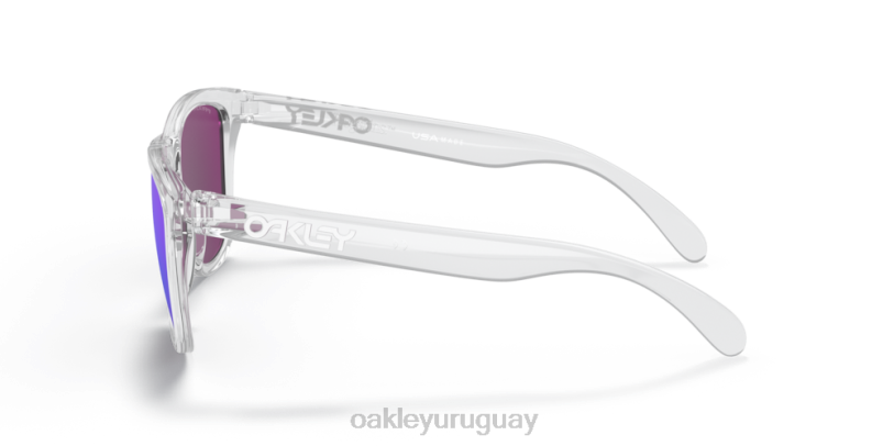 Oakley pieles de rana (ajuste de puente bajo) XT4H816 gafas lentes prizm violeta, montura transparente pulida