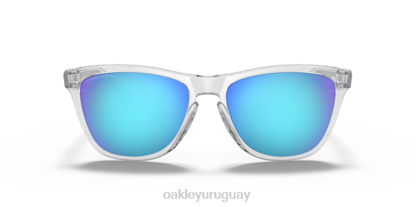 Oakley pieles de rana (ajuste de puente bajo) XT4H817 gafas Lentes Prizm de zafiro, montura transparente.