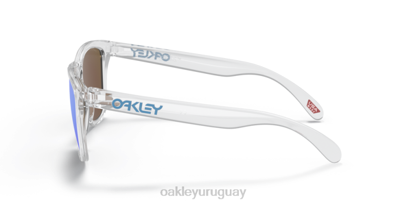 Oakley pieles de rana (ajuste de puente bajo) XT4H817 gafas Lentes Prizm de zafiro, montura transparente.