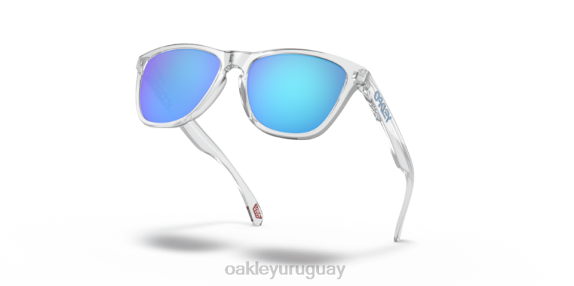 Oakley pieles de rana (ajuste de puente bajo) XT4H817 gafas Lentes Prizm de zafiro, montura transparente.