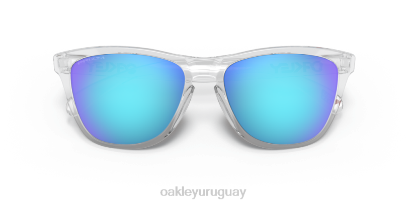 Oakley pieles de rana (ajuste de puente bajo) XT4H817 gafas Lentes Prizm de zafiro, montura transparente.