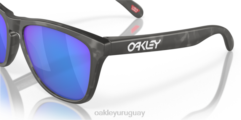Oakley pieles de rana (ajuste de puente bajo) XT4H821 gafas lentes polarizadas prizm sapphire, montura carey negro mate