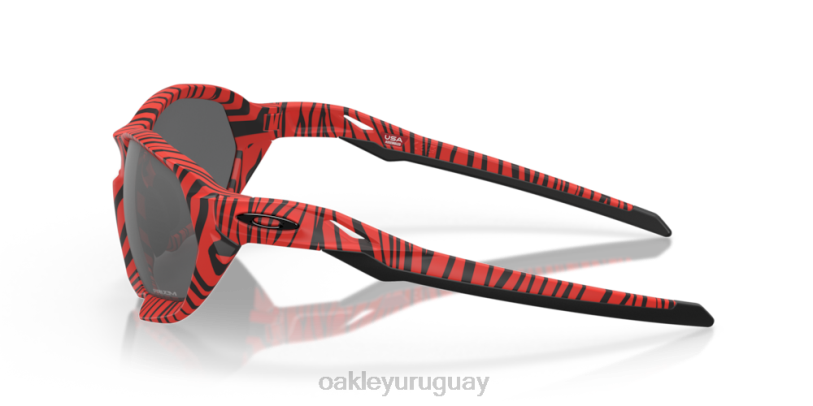 Oakley plazma (ajuste de puente bajo) tigre rojo XT4H593 gafas lentes prizm negras, montura tigre roja