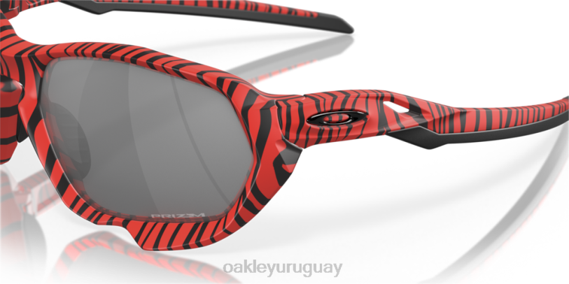 Oakley plazma (ajuste de puente bajo) tigre rojo XT4H593 gafas lentes prizm negras, montura tigre roja