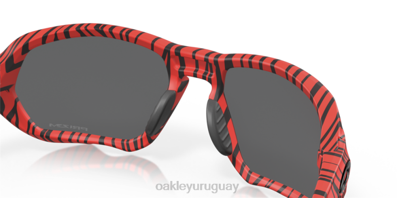 Oakley plazma (ajuste de puente bajo) tigre rojo XT4H593 gafas lentes prizm negras, montura tigre roja