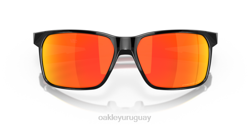 Oakley portal x XT4H338 gafas Lentes polarizadas Prizm Ruby, montura negra pulida.