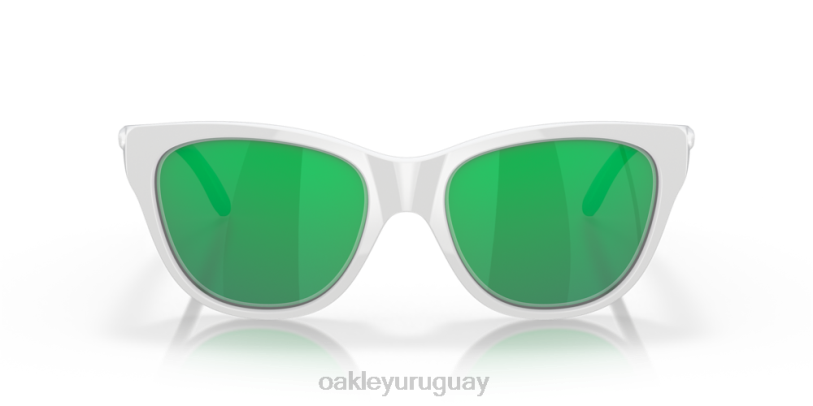 Oakley resistir XT4H915 gafas Lentes de iridio jade, montura blanca pulida.