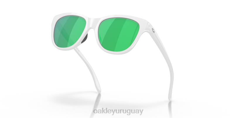 Oakley resistir XT4H915 gafas Lentes de iridio jade, montura blanca pulida.