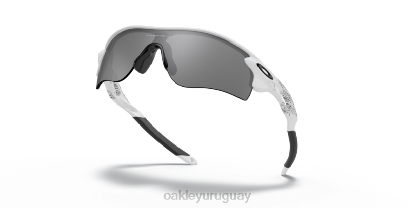 Oakley ruta de bloqueo de radar (ajuste de puente bajo) XT4H698 gafas lentes pizarra iridio, montura blanca mate
