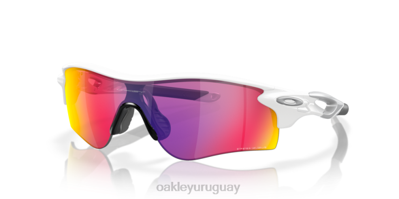Oakley ruta de bloqueo de radar (ajuste de puente bajo) XT4H702 gafas Lentes Prizm Road, montura blanca pulida.