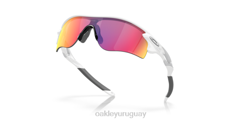 Oakley ruta de bloqueo de radar (ajuste de puente bajo) XT4H702 gafas Lentes Prizm Road, montura blanca pulida.