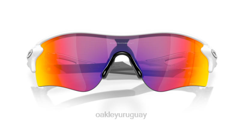 Oakley ruta de bloqueo de radar (ajuste de puente bajo) XT4H702 gafas Lentes Prizm Road, montura blanca pulida.