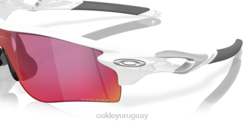 Oakley ruta de bloqueo de radar (ajuste de puente bajo) XT4H702 gafas Lentes Prizm Road, montura blanca pulida.