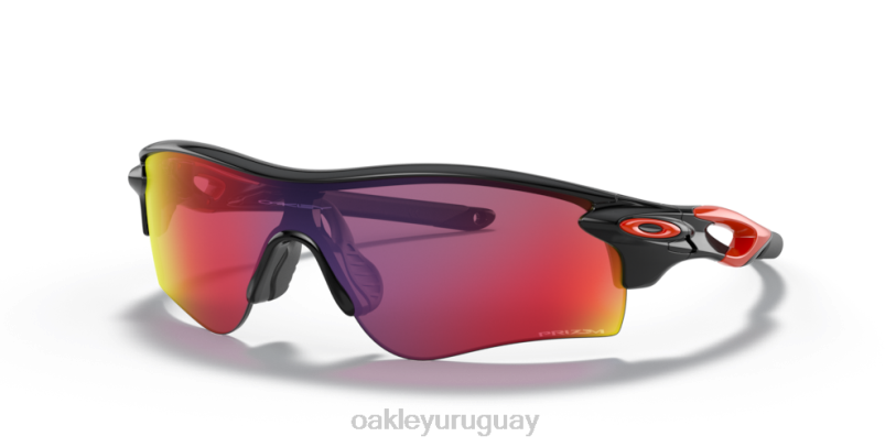 Oakley ruta de bloqueo de radar (ajuste de puente bajo) XT4H704 gafas Lentes Prizm Road, montura negra pulida.