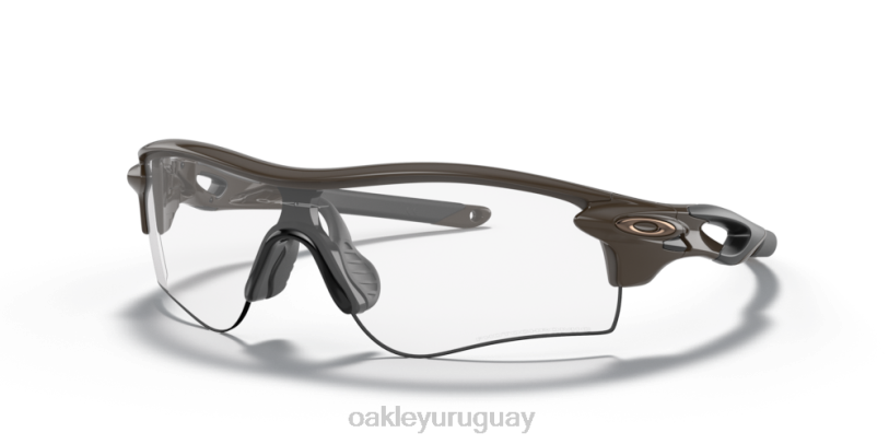 Oakley ruta de bloqueo de radar (ajuste de puente bajo) XT4H711 gafas Lentes fotocromáticas de iridio de transparente a negro, montura verde oliva