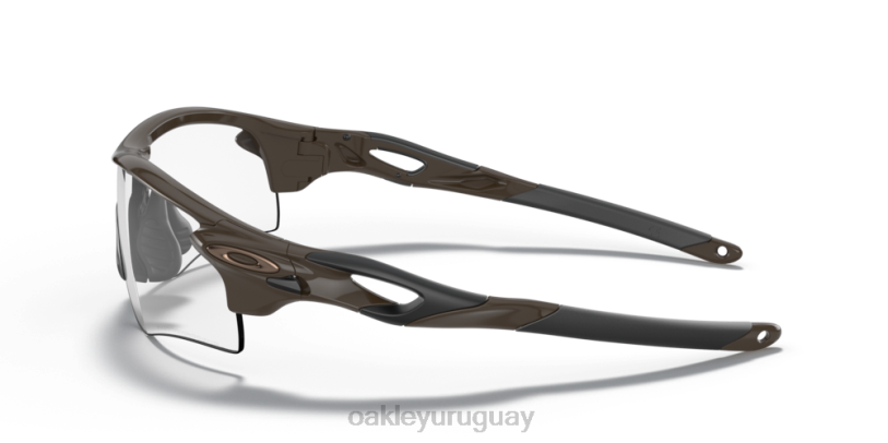 Oakley ruta de bloqueo de radar (ajuste de puente bajo) XT4H711 gafas Lentes fotocromáticas de iridio de transparente a negro, montura verde oliva