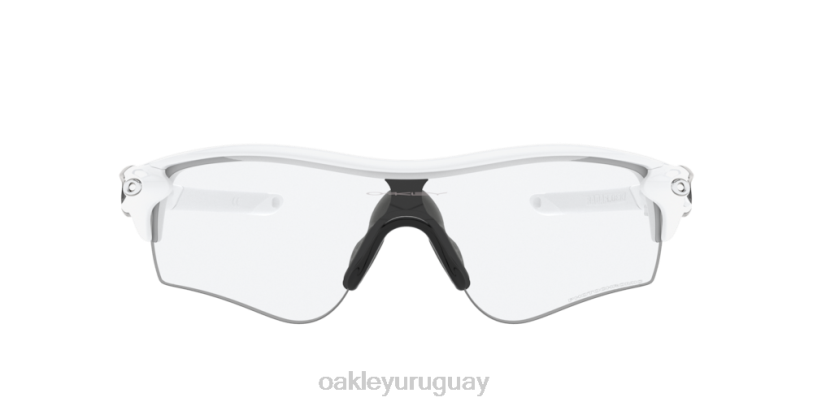 Oakley ruta de bloqueo de radar (ajuste de puente bajo) XT4H717 gafas Lentes fotocromáticas de iridio de transparente a negro, montura blanca