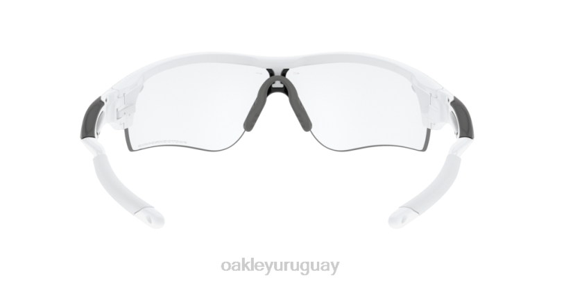 Oakley ruta de bloqueo de radar (ajuste de puente bajo) XT4H717 gafas Lentes fotocromáticas de iridio de transparente a negro, montura blanca
