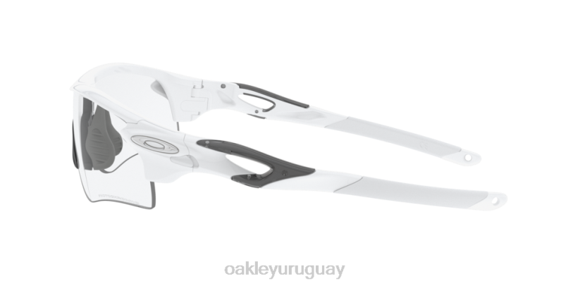 Oakley ruta de bloqueo de radar (ajuste de puente bajo) XT4H717 gafas Lentes fotocromáticas de iridio de transparente a negro, montura blanca