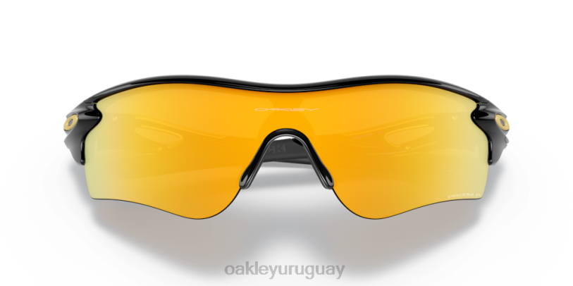 Oakley ruta de bloqueo de radar (ajuste de puente bajo) XT4H718 gafas Lentes polarizadas Prizm 24k, montura negra pulida.