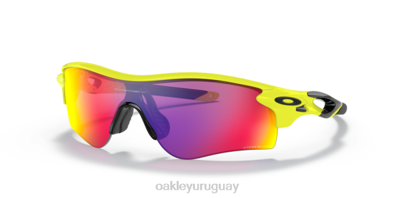 Oakley ruta radarlock (ajuste de puente bajo) colección amarillo neón XT4H724 gafas Lentes prizm road, montura amarilla pelota de tenis