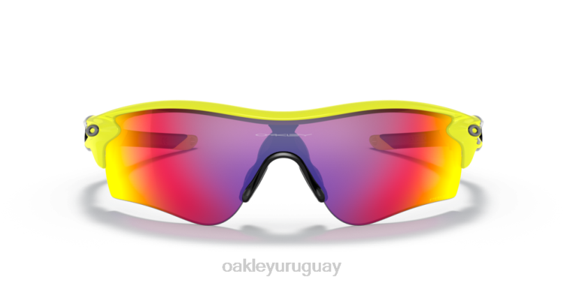 Oakley ruta radarlock (ajuste de puente bajo) colección amarillo neón XT4H724 gafas Lentes prizm road, montura amarilla pelota de tenis