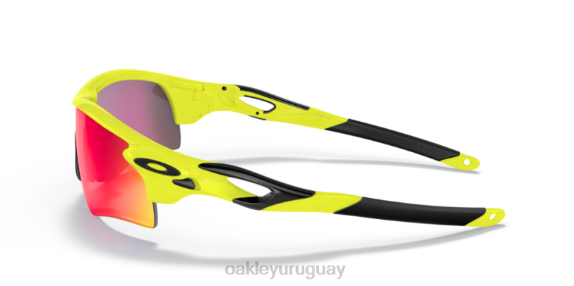Oakley ruta radarlock (ajuste de puente bajo) colección amarillo neón XT4H724 gafas Lentes prizm road, montura amarilla pelota de tenis