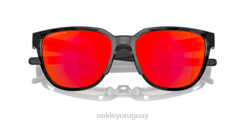 Oakley solenoide XT4H834 gafas Lentes polarizadas Prizm Ruby, montura carey negra.