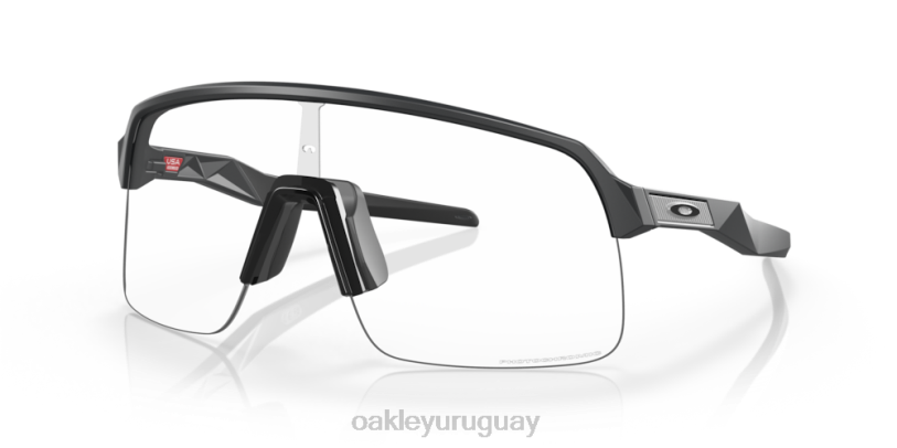 Oakley sutro lite (ajuste de puente bajo) XT4H453 gafas Lentes fotocromáticas de iridio de transparente a negro, montura de carbono mate